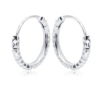 Silver Hoop Earring HO-2543